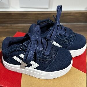 Billy Adaptive Zipper Navy Blue Toddler Shoes - Size 5W